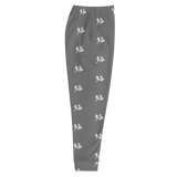"Run It Up Stacked Benji" Grey (White logo) Jogger Sweatpants