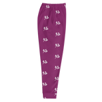 "Run It Up Stacked Benji" Eggplant (White logo) Jogger Sweatpants