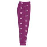 "Run It Up Stacked Benji" Eggplant (White logo) Jogger Sweatpants