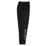 "Sup. run it up/Benji" Black/White (White logo) Premium Joggers