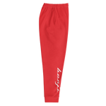 "Sup. run it up/Benji" Red/White (White logo) Premium Joggers