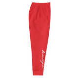 "Sup. run it up/Benji" Red/White (White logo) Premium Joggers