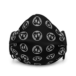 "Cir. Ctb" Black (White logo) Premium face mask