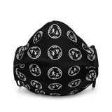 "Cir. Ctb" Black (White logo) Premium face mask