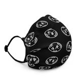 "Cir. Ctb" Black (White logo) Premium face mask
