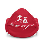 "Original Benji" Red (White logo) Premium face mask