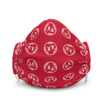 "Cir. Ctb" Red (White logo) Premium face mask