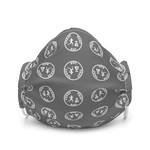 "Cir. Ctb" Grey (White logo) Premium face mask