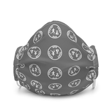 "Cir. Ctb" Grey (White logo) Premium face mask