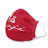 "Original Benji" Red (White logo) Premium face mask