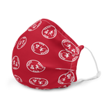 "Cir. Ctb" Red (White logo) Premium face mask
