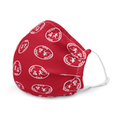 "Cir. Ctb" Red (White logo) Premium face mask