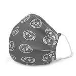 "Cir. Ctb" Grey (White logo) Premium face mask