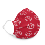 "Cir. Ctb" Red (White logo) Premium face mask