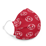"Cir. Ctb" Red (White logo) Premium face mask