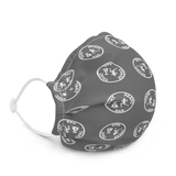"Cir. Ctb" Grey (White logo) Premium face mask