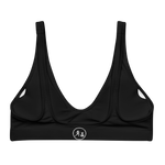 W. "Benji/Patch" Black (White logo) padded bikini top