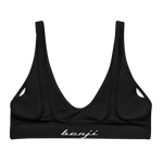 W. "Cir. Run it up/ Benji" Black (White logo) Padded Bikini Top