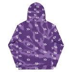 "Run It Up Stacked Benji" Purple Tie Dye (White logo) Hoodie