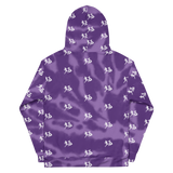 "Run It Up Stacked Benji" Purple Tie Dye (White logo) Hoodie