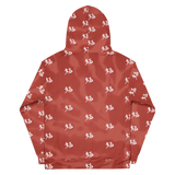 "Run It Up Stacked Benji" Red Tie Dye (White logo) Hoodie