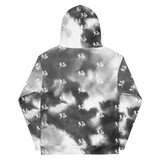 "Run It Up Stacked Benji" Black Water Color (White logo) Hoodie