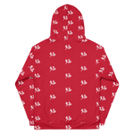 "Run It Up Stacked Benji" Red (White logo) Hoodie