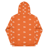 "Run It Up Stacked Benji" Orange (White logo) Hoodie