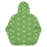 "Run It Up Stacked Benji" Green (White logo) Hoodie