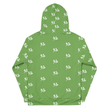 "Run It Up Stacked Benji" Green (White logo) Hoodie