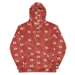 "Run It Up Stacked Benji" Red Tie Dye (White logo) Hoodie