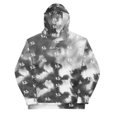 "Run It Up Stacked Benji" Black Water Color (White logo) Hoodie