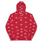 "Run It Up Stacked Benji" Red (White logo) Hoodie