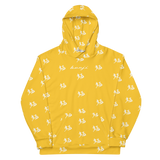 "Run It Up Stacked Benji" Yellow (White logo) Hoodie