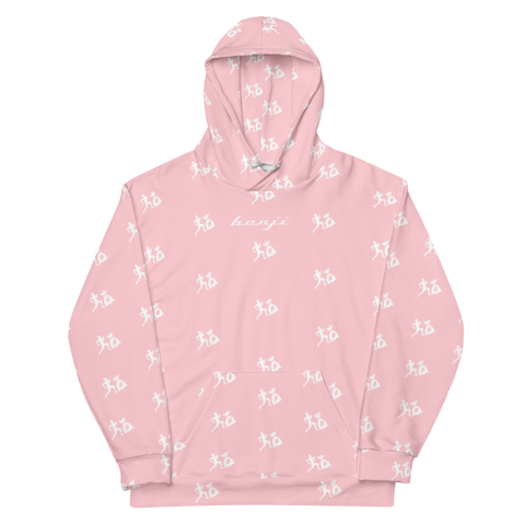 "Run It Up Stacked Benji" P*nk (White logo) Hoodie