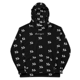 "Run It Up Stacked Benji" Black(White logo) Hoodie