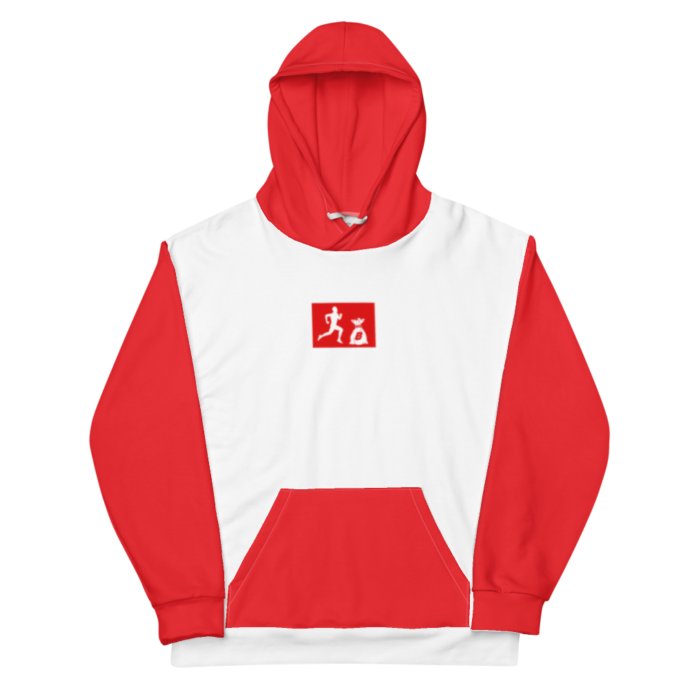 Red white hoodie hotsell