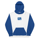 "Sup. Run it up/benji" White/Blue Sleeve (White logo) Premium Hoodie