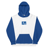 "Sup. Run it up/benji" White/Blue Sleeve (White logo) Premium Hoodie
