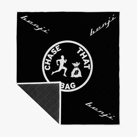 "Cir.Ctb/Benji" Black (White logo)  Polyester Quilt