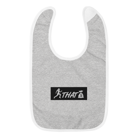 BenjiBabyGirl's "Sup. Chase that bag" (Black logo) Embroidered Bib