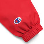 "Run it up" Red (White logo) [Embroidered] Champion Windbreaker