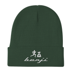 "Original Benji" Dark Green (White logo) Embroidered Beanie