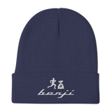 "Original Benji" Blue (White logo) Embroidered Beanie