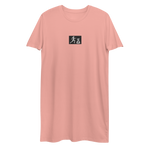 W. "Sup. Run it up" Pink (Black Embroidered logo) Organic cotton Oversized t-shirt/dress