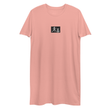 W. "Sup. Run it up" Pink (Black Embroidered logo) Organic cotton Oversized t-shirt/dress