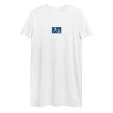 W. "Sup. Run it up" White (Blue Embroidered logo) Organic cotton Oversized t-shirt/dress