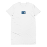 W. "Sup. Run it up" White (Blue Embroidered logo) Organic cotton Oversized t-shirt/dress