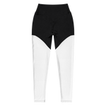 "W.Benji" Black/White (White logo) Sports Leggings