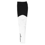 "W.Benji" Black/White (White logo) Sports Leggings